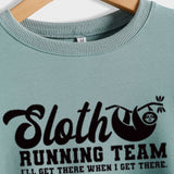 Paresseux Running Team lettre imprimé décontracté à manches longues pull à fond (femmes)