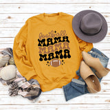 FOOTBALL MAMA Football Letter Printing Fashion Printing New Long Sleeve Sweater