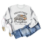 Frauen Casual Buchstaben Rundhals Lose Langarm Pullover Spot