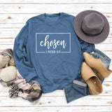 Chosen I Peter 2:9 Long-sleeved Sweater for Women