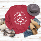 The Olde Salem balai lettre col rond ample manches longues pull fille