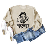 Not Today – Lockerer, langärmliger Pullover mit Vecna-Buchstaben-Aufdruck