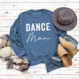 Dance Mom Letter Simple Casual Round Neck Sweater Long Sleeve Loose Large Fashion Bottomed Sweater Women's Wear