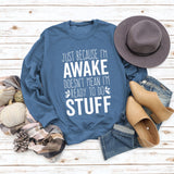 JUSTE PARCE QUE Sweat-shirt ample à manches longues imprimé lettres