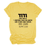 TItI TEE TEE Sommerbrief, Rundhalsausschnitt, lockeres kurzärmliges Damen-T-Shirt