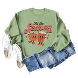 Tis' The Season Fashion Autumn and Winter Primer Letter Print Long Sleeve Sweater for Women
