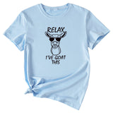 Sable Large T-Shirt Femme RELAX I'VE GOAT Manches Courtes