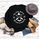 The Olde Salem balai lettre col rond ample manches longues pull fille