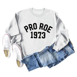 Cross Border PRO ROE 1973 Fashion Damen Großer Langarm Rundhalspullover Damen