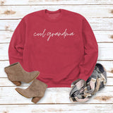 Cool Grandma Letter Simple Printing Round Neck Loose Long Sleeve Bottoming Sweater Women's Dress