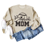 Baseball Mom Baseball Brief Druck Herbst/Winter Baseball Langarm Plus Größe Pullover Mädchen