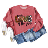 „For The Love Of The Game“ Rugby-Sweatshirt mit Leopardenmuster und Aufschrift