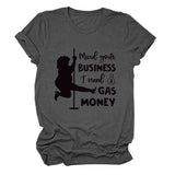 T-Shirt ample à manches courtes et col ras du cou pour l'été, à la mode, faites attention à vos affaires