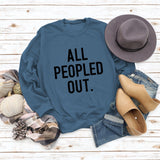 ALL PEOPLED OUT Fashion Round Neck Loose Long Sleeve Oversized Sweatshirt