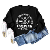 CAMP SUNSHINE FRIENDS CREWNECK LETTERS LOOSE CAMPING LONG-SLEEVED SWEATSHIRT