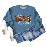 „For The Love Of The Game“ Rugby-Sweatshirt mit Leopardenmuster und Aufschrift