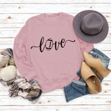 Love Baseball Letter Printing Fashion Autumn and Winter Bottoming Long Sleeve Round Neck Sweater (women)