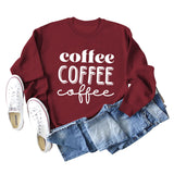 Kaffee Damen Loose Bottomed Langarm Top Großer Pullover Damen