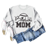 Baseball Mom Baseball Brief Druck Herbst/Winter Baseball Langarm Plus Größe Pullover Mädchen