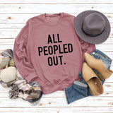 ALL PEOPLED OUT Fashion Round Neck Loose Long Sleeve Oversized Sweatshirt