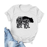 Hauts pour femmes Mama Bear T-shirt décontracté à manches courtes avec lettre pour femme
