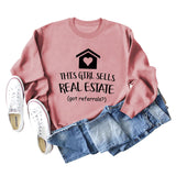THIS GIRL SELLS Fashion Letters Loose Bottoming Love Sweater Long Sleeve Women