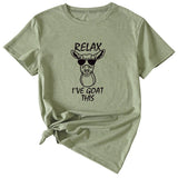 Sable Large T-Shirt Femme RELAX I'VE GOAT Manches Courtes