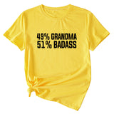 49%GRANDMA Womens Casual Loose Short-sleeved Shirt