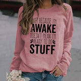 JUSTE PARCE QUE Sweat-shirt ample à manches longues imprimé lettres