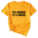 49%GRANDMA Womens Casual Loose Short-sleeved Shirt