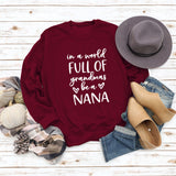 In A World Full Fashion Lettre Col Rond Manches Longues Pull Oversize Fille