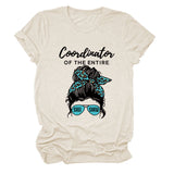 Koordinator des gesamten stilvollen Kurzarm-T-Shirts mit Rundhalsausschnitt