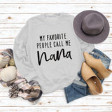 MY FAVORITE PEOPLE Buchstaben Rundhals Mode Tops Langärmliges bedrucktes Damen Sweatshirt