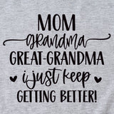 MOM GRANDMA GREAt FASHION LEttER CREWNECK SHORt SLEEVE T-SHIRt WOMENT-Shirt