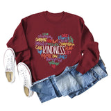Love Generativity Fashion Loose Letter Long Sleeve Round Neck Sweater Girl