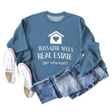 THIS GIRL SELLS Fashion Letters Loose Bottoming Love Sweater Long Sleeve Women
