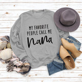 MY FAVORITE PEOPLE Buchstaben Rundhals Mode Tops Langärmliges bedrucktes Damen Sweatshirt