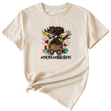 SOCIALWORKERLIFE T-Shirt mit lustigem Muster, neues Rundhals-Kurzarm-T-Shirt