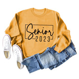 Senior 2023 Brief Lose Herbst und Winter Basis Neue Casual Große Langarm Pullover