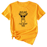 Sable Large T-Shirt Femme RELAX I'VE GOAT Manches Courtes
