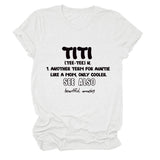 TItI TEE TEE Sommerbrief, Rundhalsausschnitt, lockeres kurzärmliges Damen-T-Shirt