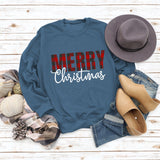 Sweat-shirt à manches longues pour femmes, joyeux noël, mode lettre automne hiver