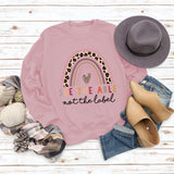 VOIR LA LETTRE ABLE NOT IMPRIMÉ LÉOPARD LOVE CREWNECK SWEAT-SHIRT À MANCHES LONGUES FEMME
