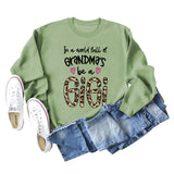 In A World Full Fashion Letter Love Leopard Print Round Neck Long Sleeve Sweater Women