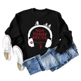 Not Today Vecna ​​Pull ample à manches longues pour femme