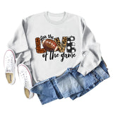 „For The Love Of The Game“ Rugby-Sweatshirt mit Leopardenmuster und Aufschrift