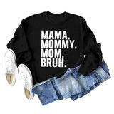 MAMA MOMMY MOM Fashion Letter New Long Sleeve Round Neck Sweater