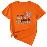 T-shirt décontracté à manches courtes imprimé Every Bunny's Bunny's Bunny pour femme