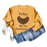 Vote We're Ruthless – Übergroßes, lockerärmeliges Rundhals-Sweatshirt