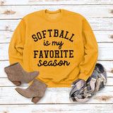 SOFTBALL est mon pull simple à col rond et manches longues, pull ample